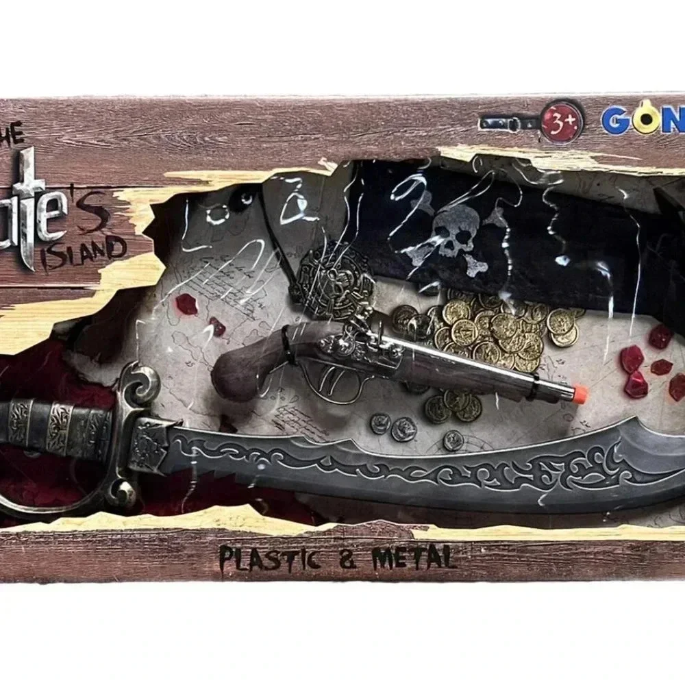 NEW 4pc Pirate Island Dueling Flintlock & Cutlass Sword Costume Pretend Playset